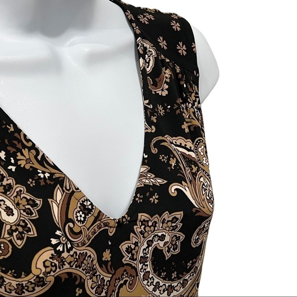 BCBGMaxAzaria Tank Top Paisley mixed pattern Size M - Picture 2 of 7
